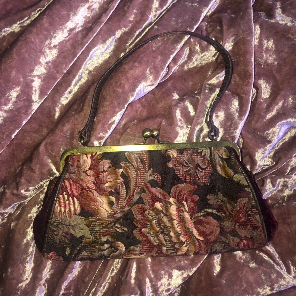 Needlepoint Floral Bag